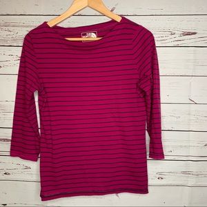 The North Face stripe 3/4 length top